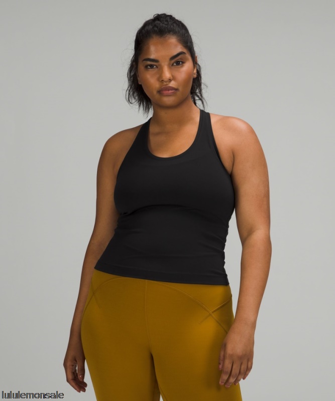 Lululemon Damen DELULU523 | Lululemon Deutschland Schwarzes Cooles Kurzes Tanktop Mit Racerback Nulu